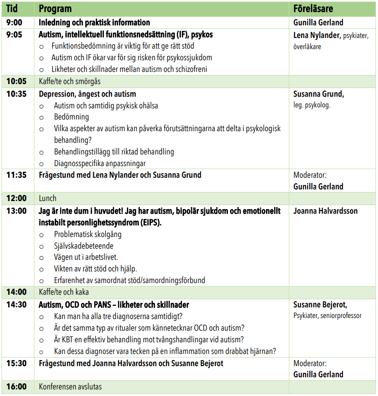 Program för konferensen